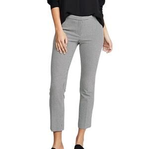 Theory Classic Cropped Ankle Skinny Pant Black & White Houndstooth Size 8